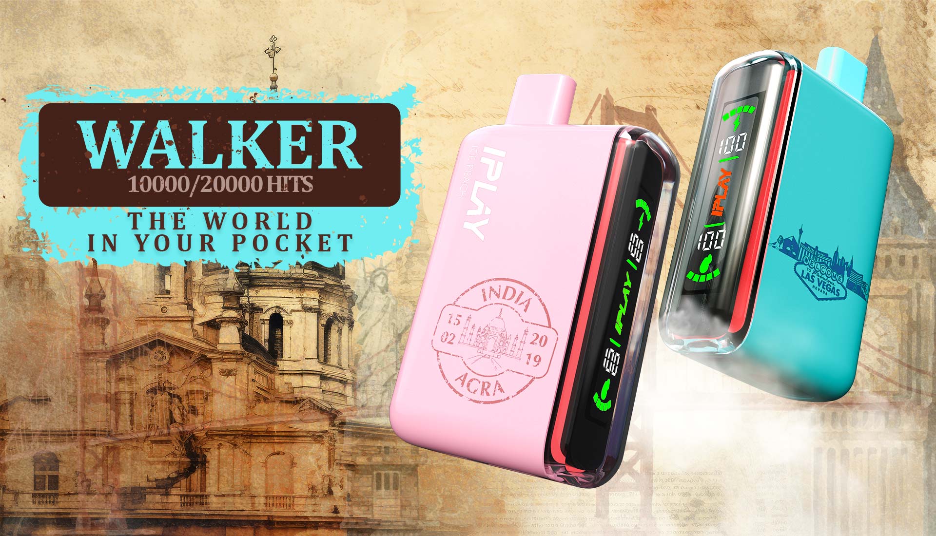 IPLAY WALKER 20000 ඉවත දැමිය හැකි VAPE POD - 1