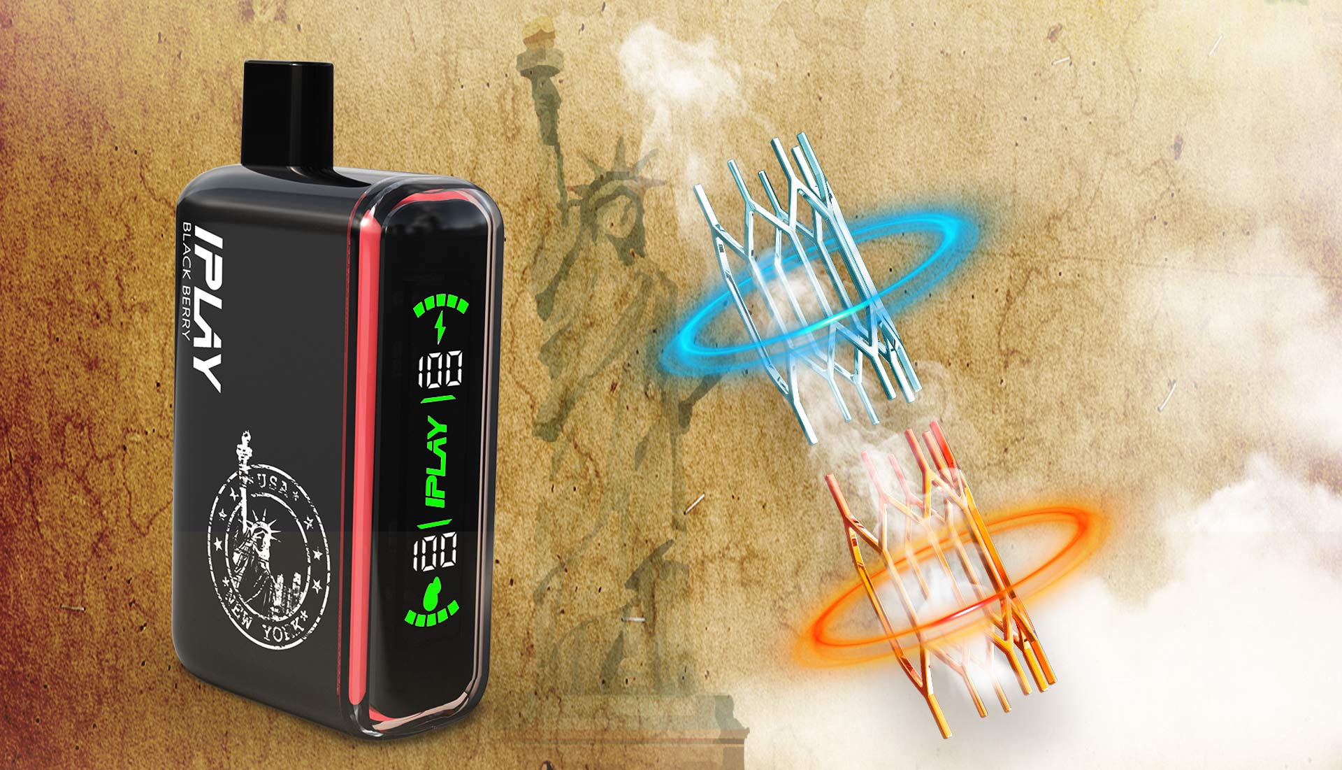 IPLAY WALKER 20000 PODI YA VAPE INAYOTUPIKA - COIL DUAL MESH